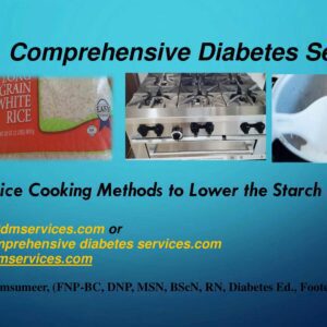 A slide showing various cooking methods for diabetics.