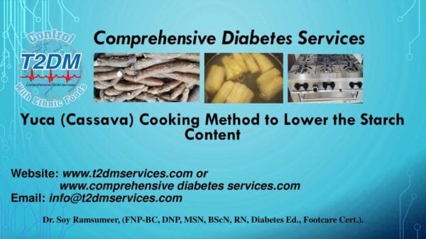 A picture of some food and the words " comprehensive diabetes services."