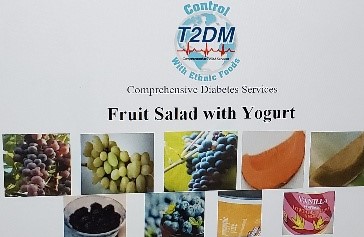 A picture of some fruits and yogurt on the cover.